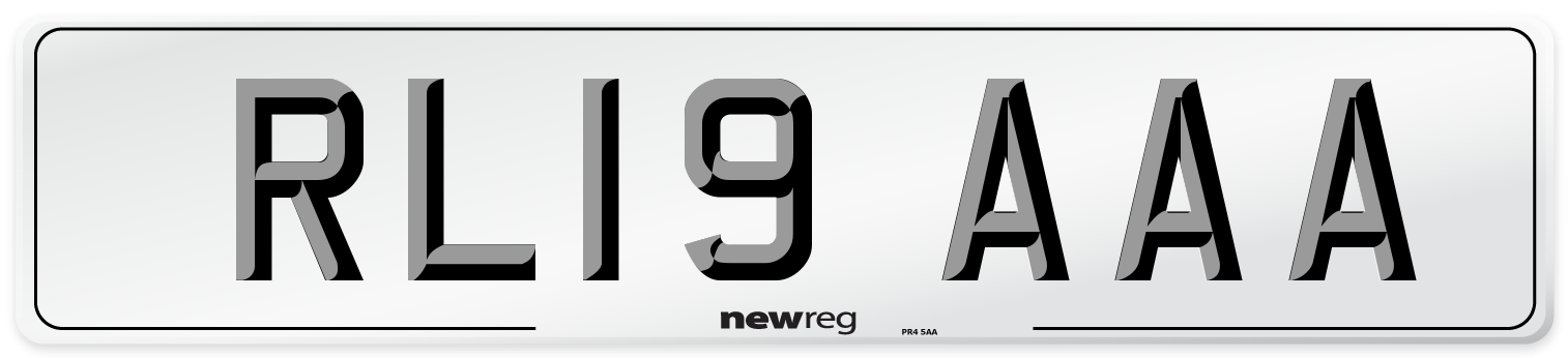 RL19 AAA Number Plate from New Reg